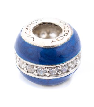 Син талисман с камъчета снимка