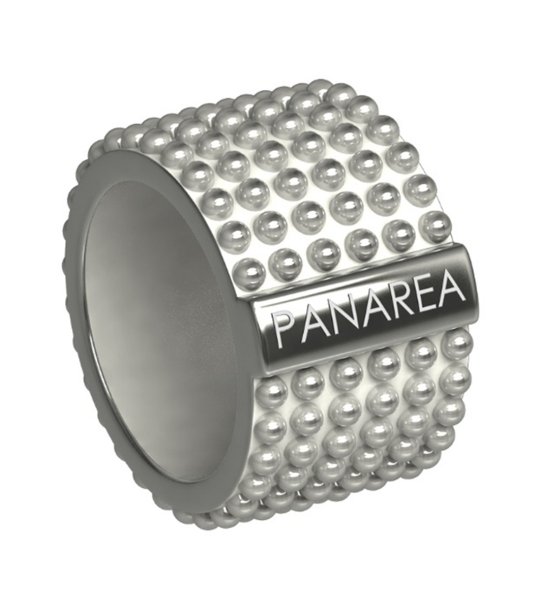 Широк пръстен с релеф в сребристо размер 52 снимка