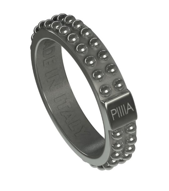 Дамски пръстен в цвят графит размер 52 снимка