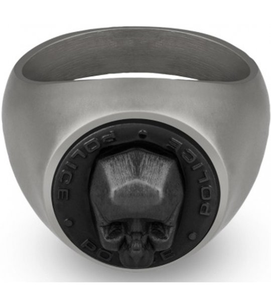 Мъжки пръстен в сребристо с череп размер 64 снимка