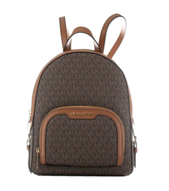 Дамска кафява раница с принт снимка