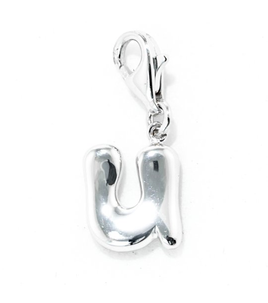 Посребрена висулка с буква U снимка