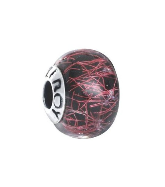 Талисман за гривна в черно и червено снимка