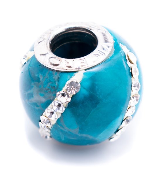 Тюркоазен талисман с камъчета снимка