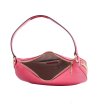 Елегантна кожена дамска розова чанта-2 снимка