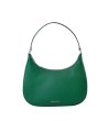 Зелена дамска кожена чанта с цип-0 снимка