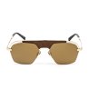 Мъжки слънчеви очила  в кафяво и златисто-1 снимка