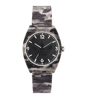 Унисекс аналогов часовник в сиво с камуфлажни шарки снимка