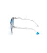 Унисекс слънчеви очила с прозрачна рамка и сини лещи-1 снимка