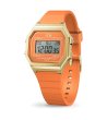 Дигитален оранжев часовник с хронометър-0 снимка