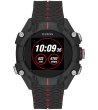 Мъжки дигитален часовник в черно и червено-0 снимка