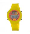 Дамски дигитален часовник в жълто-0 снимка