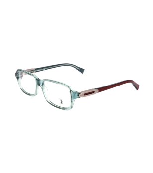 Дамски рамки за очила в синьо-зелен нюанс с кафяви дръжки снимка