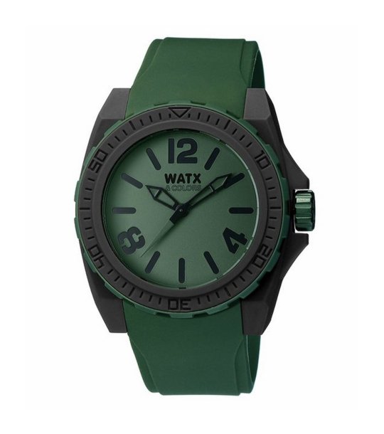 Кварцов часовник в зелено и черно  снимка