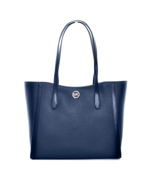 Дамска тъмносиня чанта с цип снимка