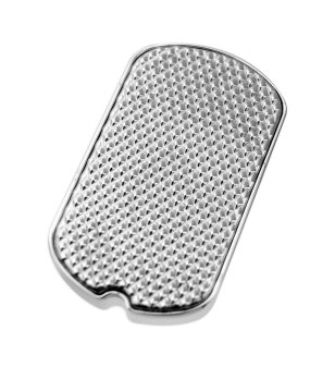 Гравиран сребрист медальон правоъгълник снимка