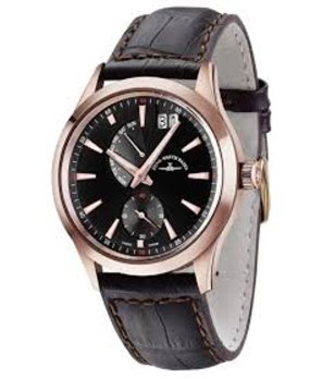 Класически мъжки часовник в черно и бронзово снимка