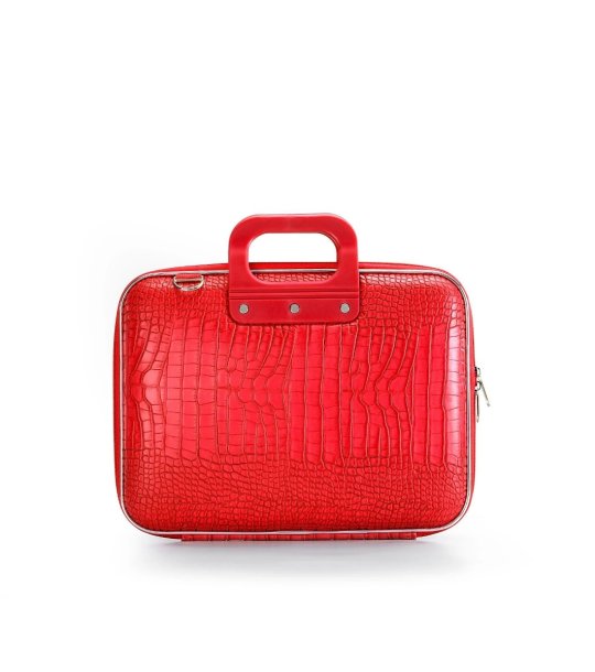 Червено куфарче за лаптоп с дръжка снимка
