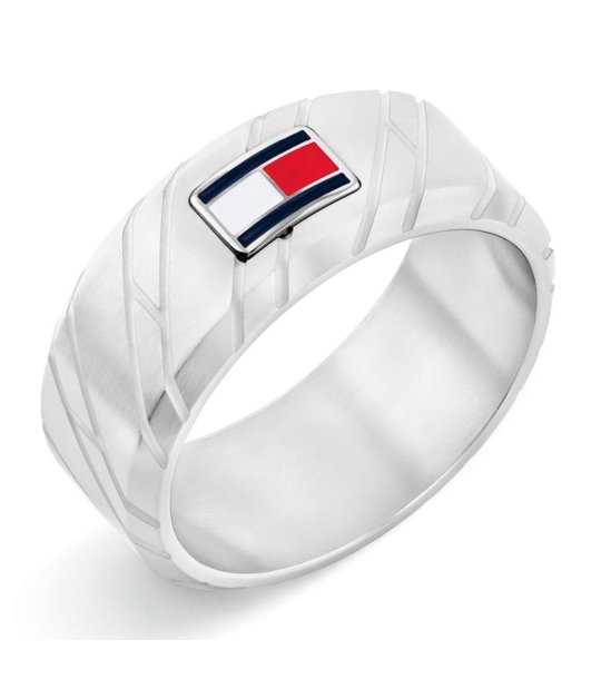 Мъжки сребрист пръстен със символ снимка