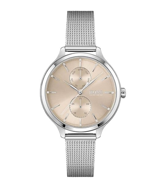 Дамски сребрист кварцов часовник снимка