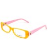 Дамски рамки за очила в жълто с розови дръжки-0 снимка
