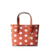 Дамска чанта в цвят керемида на точки-0 снимка