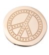 Медальон с емблема на мир в розовозлатисто-0 снимка