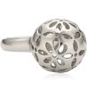 Дамски сребрист пръстен с ажурен дизайн -0 снимка