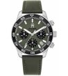 Мъжки часовник хронограф в зелено и сребристо-0 снимка