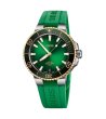 Мъжки автоматичен часовник в зелено-0 снимка