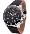 Мъжки черен часовник хронограф -0 снимка