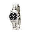 Дамски аналогов часовник в сребристо с черен циферблат-0 снимка