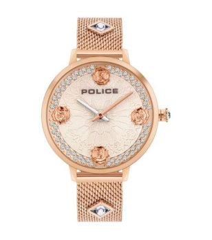 Аналогов дамски розовозлатист часовник с камъни снимка