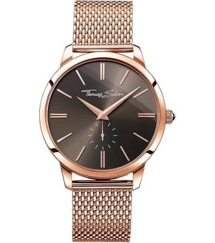 Розовозлатист часовник с аналогов дисплей снимка