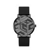 Мъжки аналогов часовник в черно и бяло -0 снимка