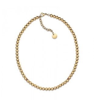 Дамско златисто колие с топчета снимка