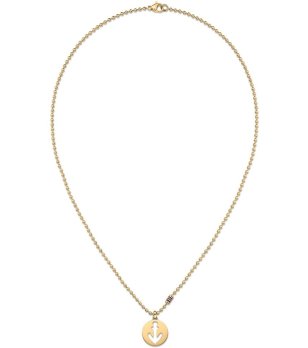 Колие в златисто с висулка котва снимка