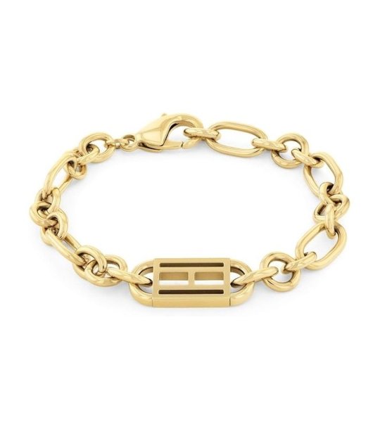 Дамска златиста гривна със закопчалка снимка