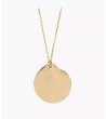 Златисто дамско колие с кръгъл медальон-0 снимка