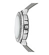 Сребрист дамски часовник със син циферблат и сива каишка Aquelle -3 снимка