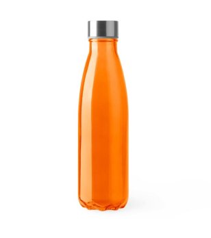 Прозрачна бутилка от стъкло в оранжево Sandi 650 мл снимка