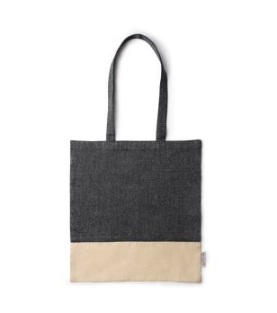 Черна чанта от рециклиран памук PALMIRA снимка