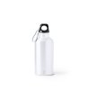 Бяла бутилка за вода от рециклиран алуминий Renko 400 мл-0 снимка