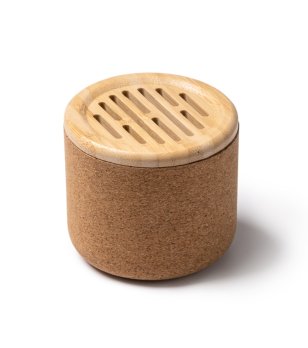 Безжична тонколонка YAMO от бамбук и корк снимка