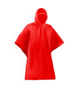 Червен дъждобран тип пончо DAMPER снимка