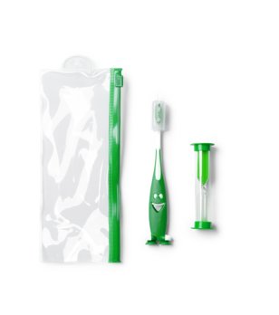 Детски комплект за миене на зъби в зелено MESLER снимка