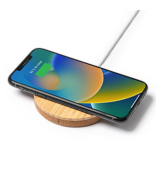 Безжично зарядно от корк и бамбук FURAX снимка