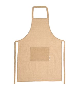 Готварска престилка в бежов нюанс AROL от рециклиран памук снимка