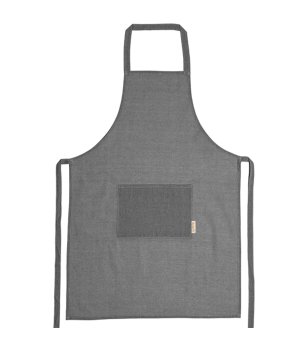 Черна готварска престилка от рециклиран памук AROLA снимка