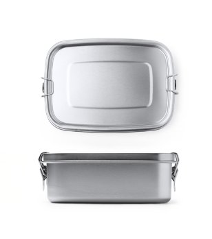 Метална сребриста кутия за храна BRENA снимка